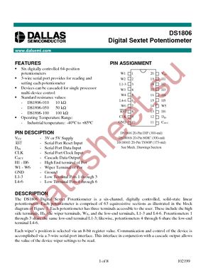 DS1806E-W50+T&R datasheet  